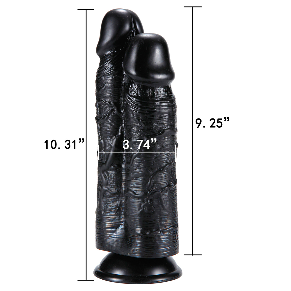 (image for) Double Penetrator Suction Cup Dildo 10 Inch