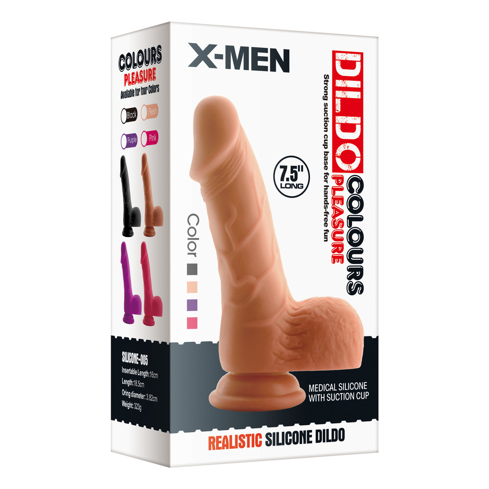 (image for) Liquid Silicone Colours Dildo Pleasure - 7.5"