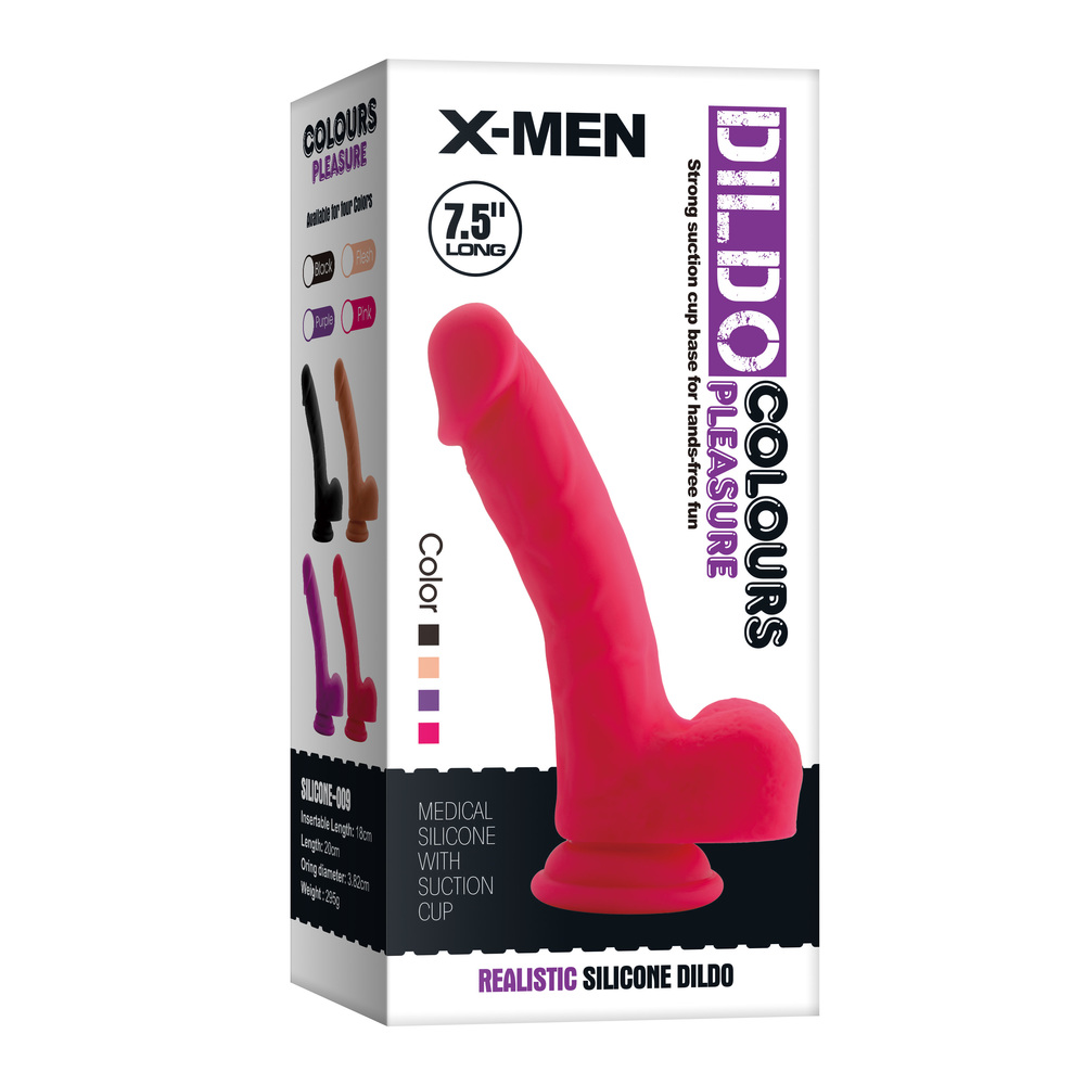 (image for) Liquid Silicone Colours Dildo Pleasure - 7.5"