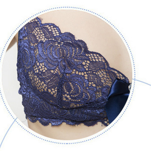 (image for) Pure Color Bowknot Mesh & Lace Underwear Suit With Garter Belt