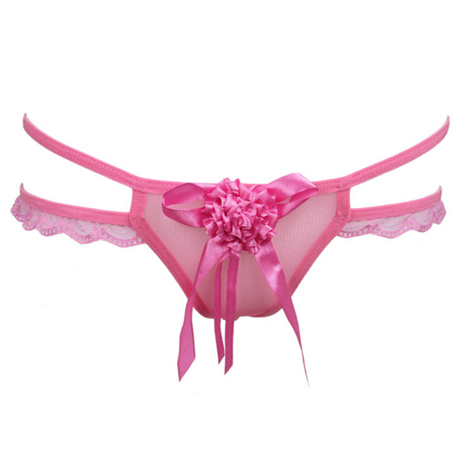 (image for) Multi-color Ball-flower Mesh T-back G-string