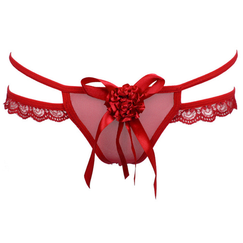 (image for) Multi-color Ball-flower Mesh T-back G-string