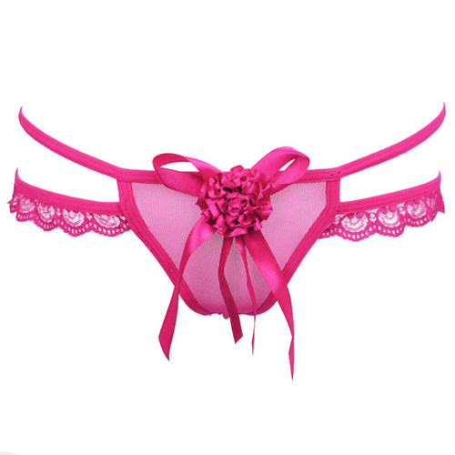 (image for) Multi-color Ball-flower Mesh T-back G-string