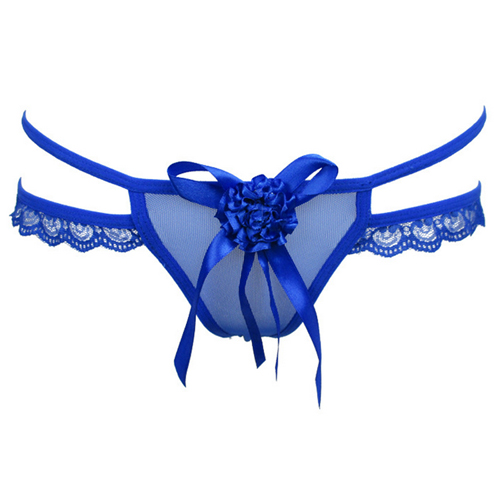 (image for) Multi-color Ball-flower Mesh T-back G-string