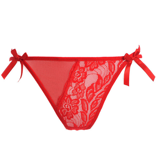 (image for) Hot Selling Floral Lace And Mesh Splicing T-string