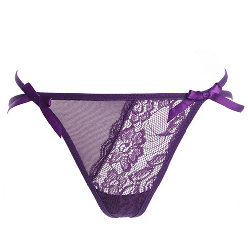 (image for) Hot Selling Floral Lace And Mesh Splicing T-string