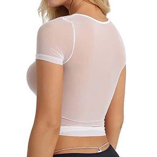 (image for) See-through Mesh T-shirt Tight Ladies Underwear