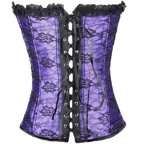(image for) Cheap Bandage Ruffled Hem Waist Trainer Corset