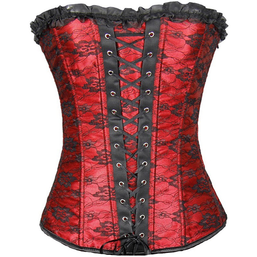 (image for) Cheap Bandage Ruffled Hem Waist Trainer Corset