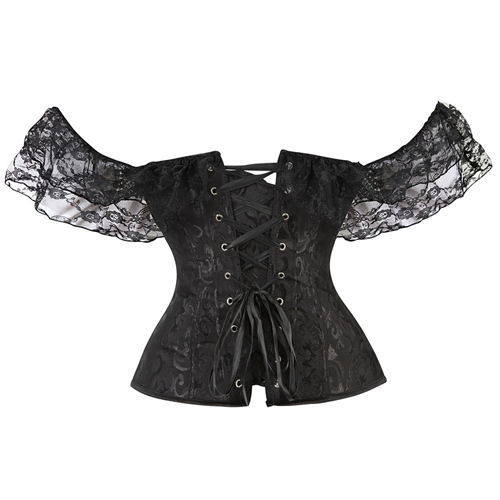 (image for) Elegant Black Lace Strap Bustiers Body Shaper