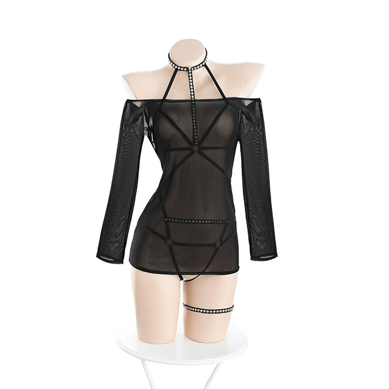 (image for) Hot See-through Bondage Rivet Suit Night Underwears