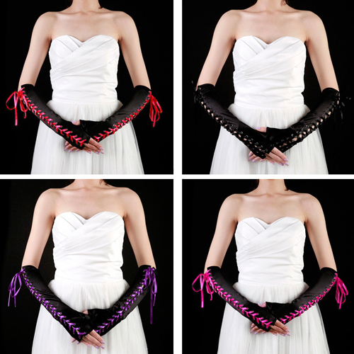 (image for) Multi-color Ladies Like Ribbon Decorated Gloves