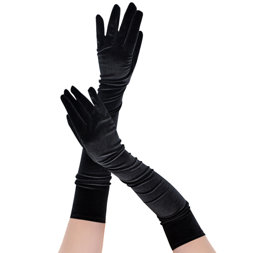 Retro Pleuche Warm Lengthened Ladies Gloves