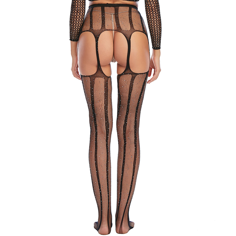 (image for) Bright Shining Rhinestone Hollowed-out Panty-hose