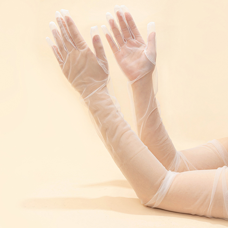 (image for) Ladies Gentle Dancing Party Mesh Long Gloves