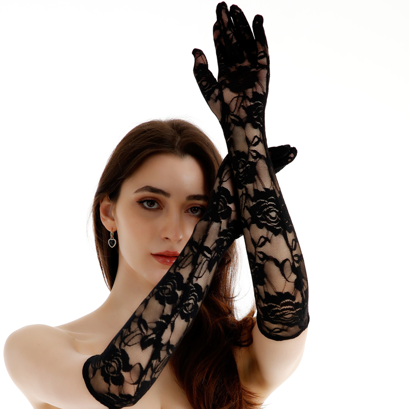 (image for) Black Charming Lolita Lace Gloves