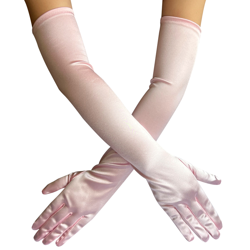 (image for) Multi-colored Satin Dancing Long Gloves