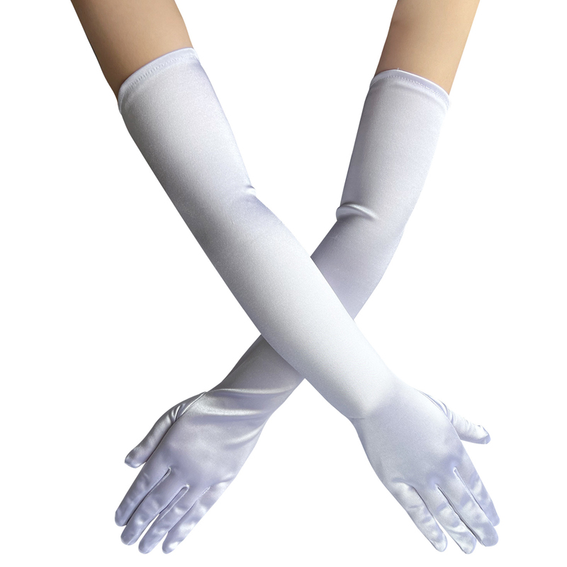 (image for) Multi-colored Satin Dancing Long Gloves