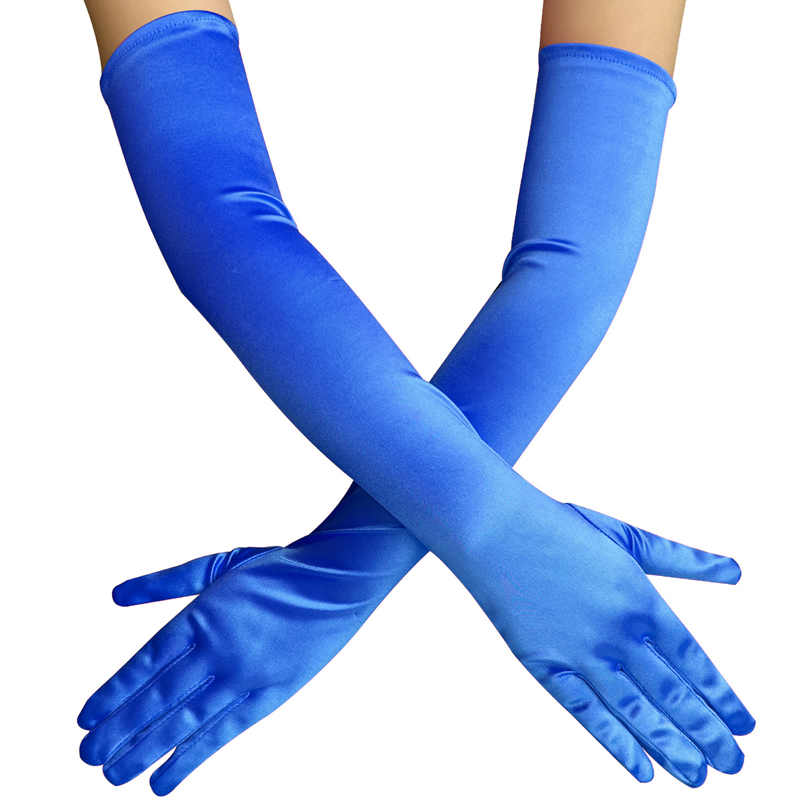 (image for) Multi-colored Satin Dancing Long Gloves