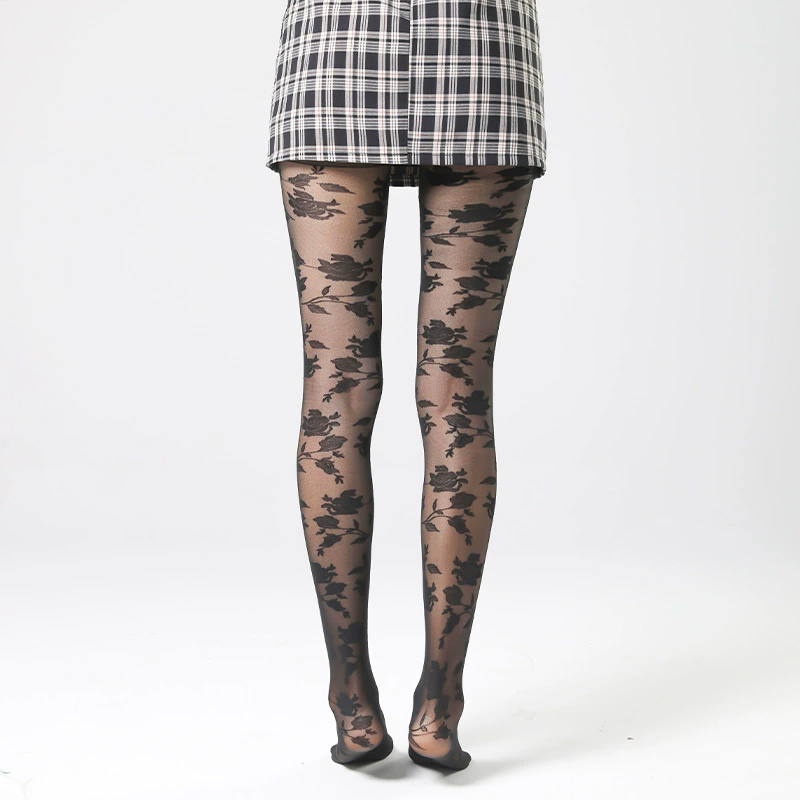 Sexy Ladies' Figured Elastic Mesh Pantyhose
