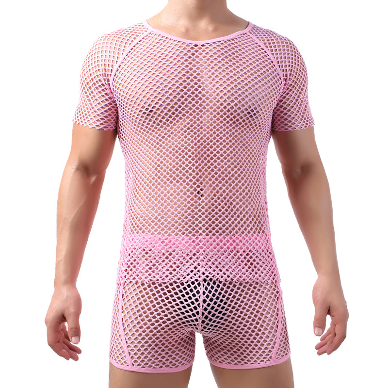 (image for) Sultry Men Breathable Fishnet T-shirt