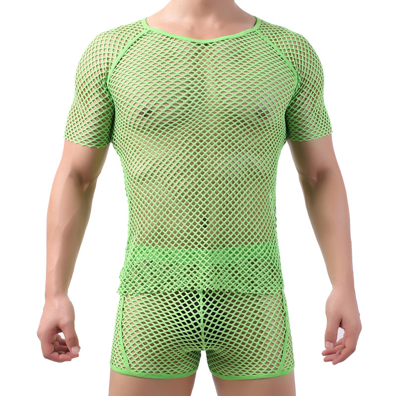 (image for) Sultry Men Breathable Fishnet T-shirt