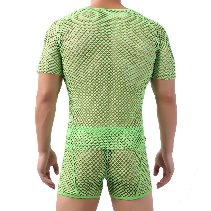 (image for) Sultry Men Breathable Fishnet T-shirt