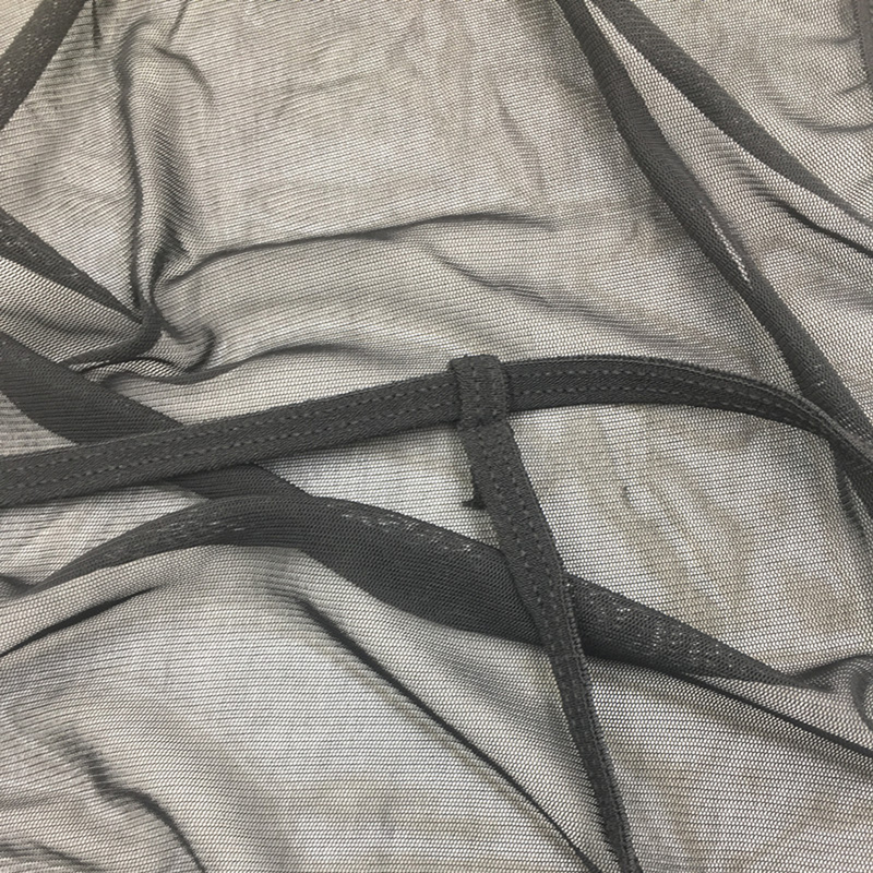 (image for) Men See-through Mesh Bellyband One-piece Suit