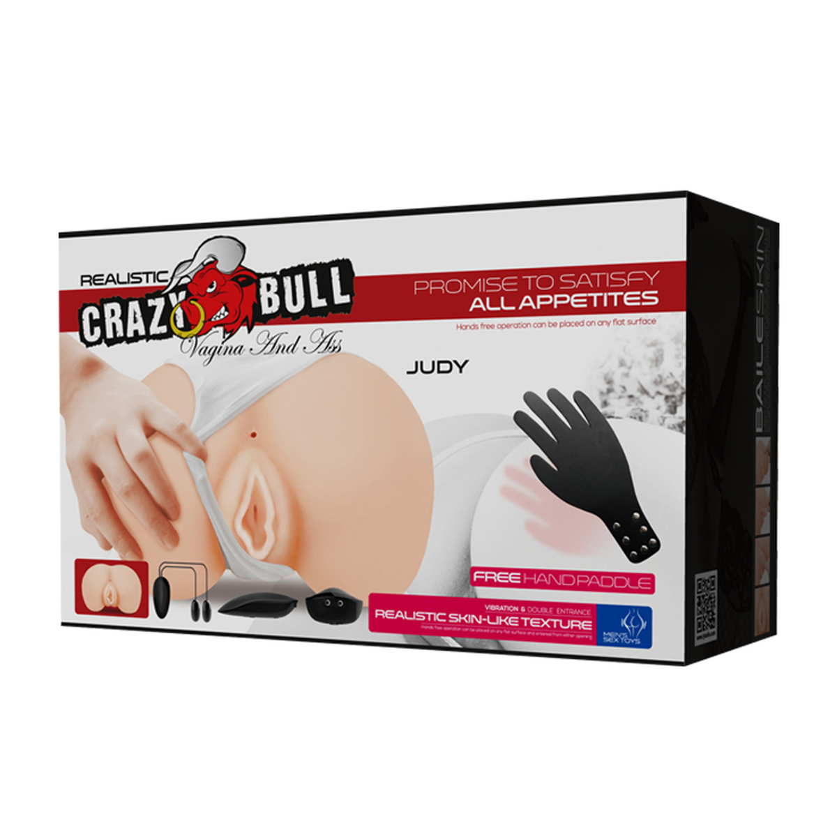 (image for) Vagina & Anal Lifelike Vibrating Ass With T Back