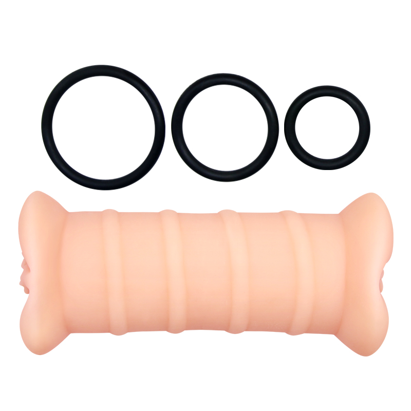 (image for) Dual Pocket Vagina With 3 Cock Rings