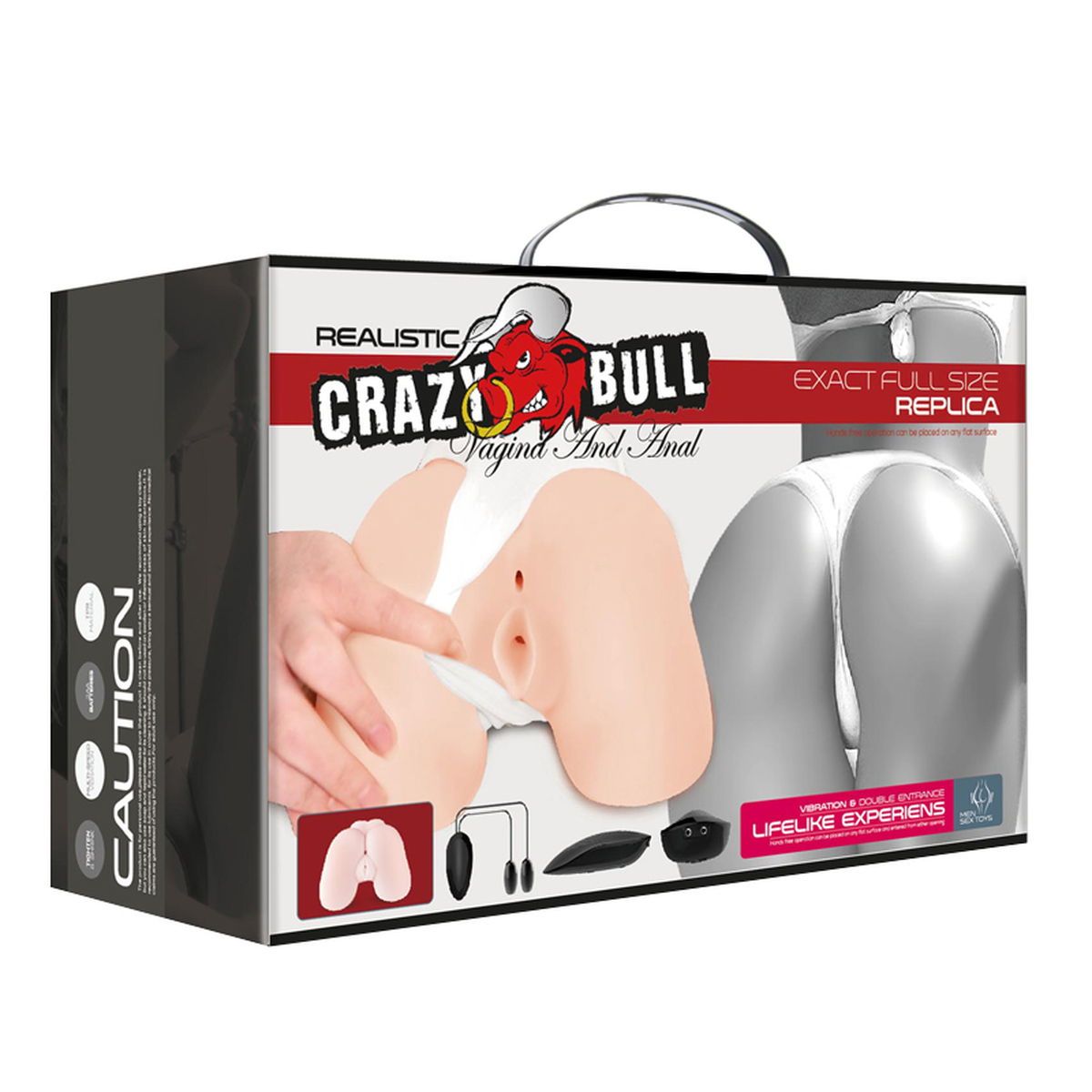 (image for) Vagina & Anal Lifelike Vibrating Ass With T Back