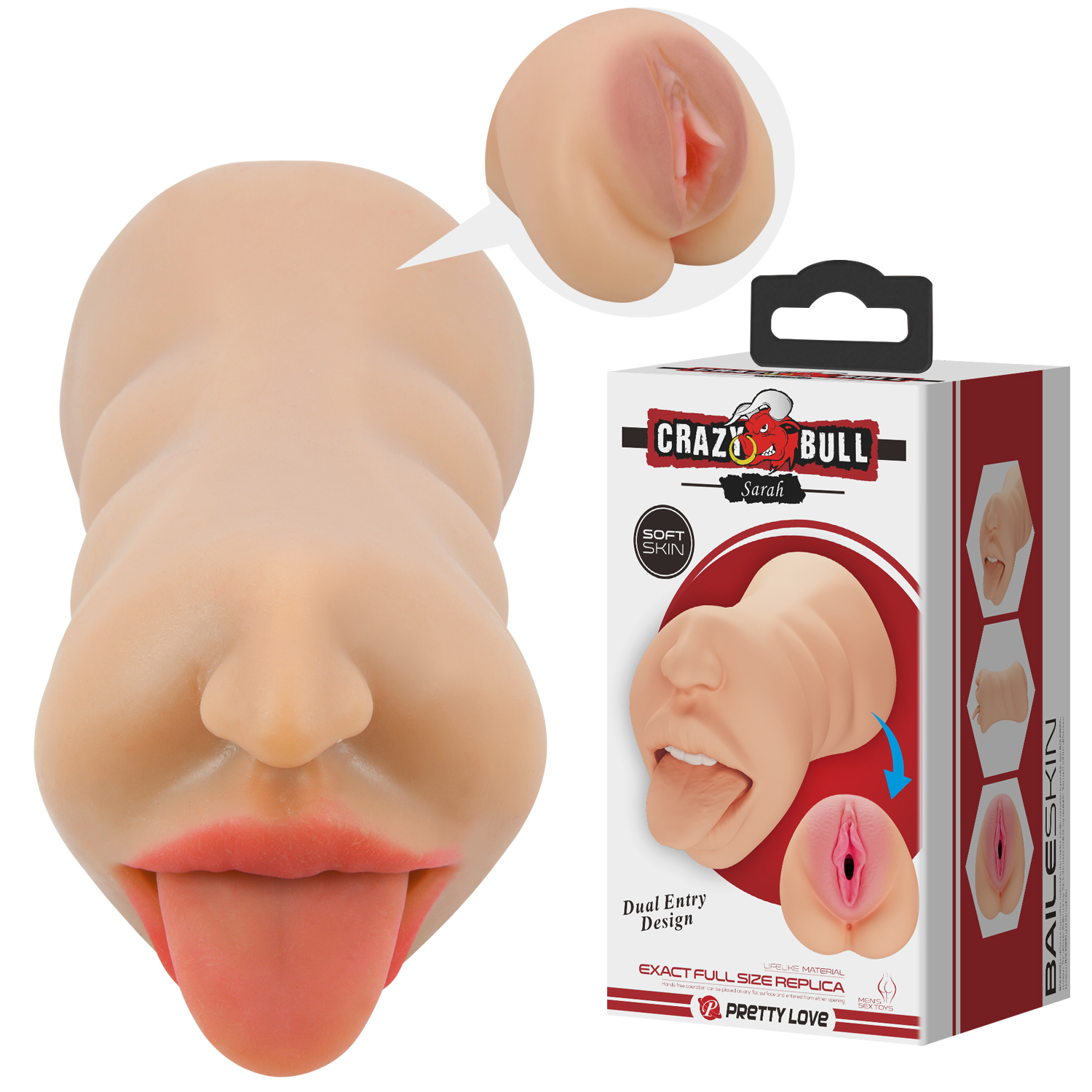 Dual Mouth & Vagina Pocket Masturbator