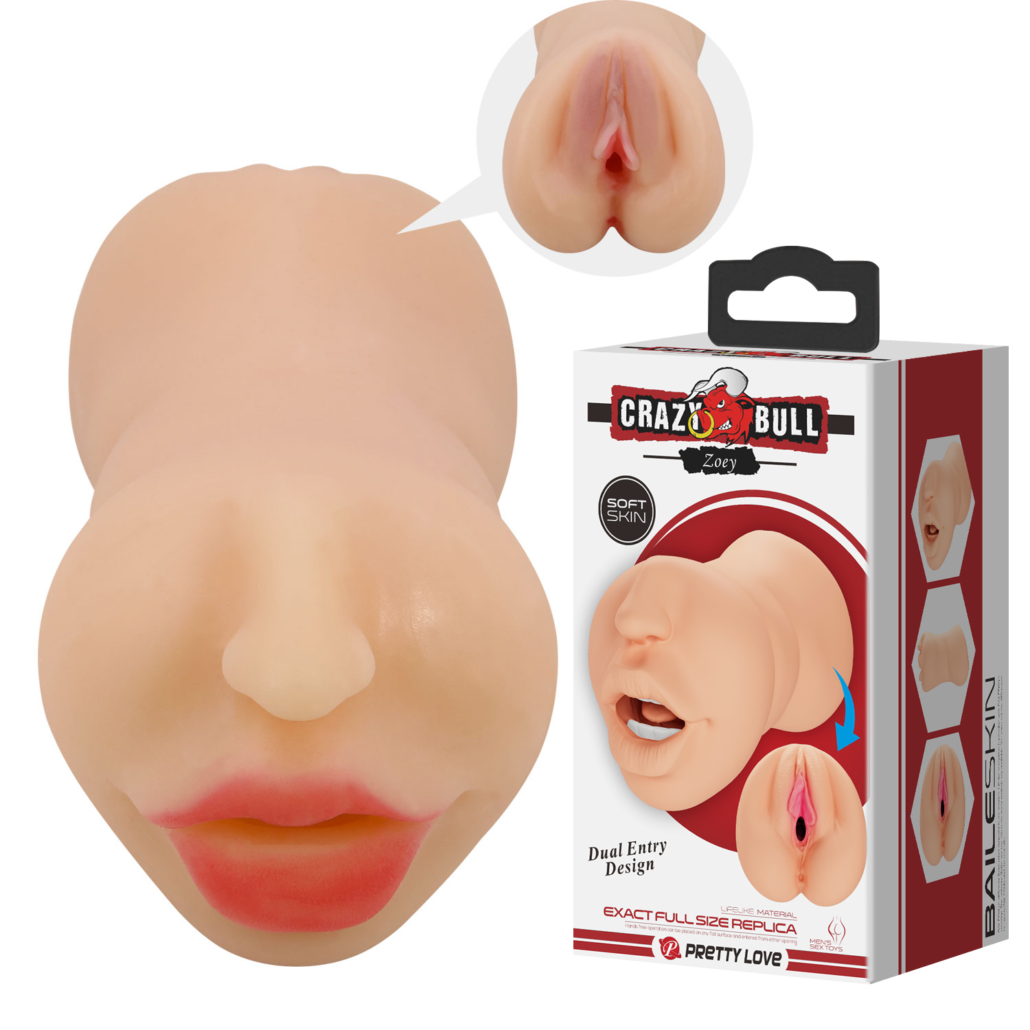 Dual Mouth & Vagina Pocket Masturbator