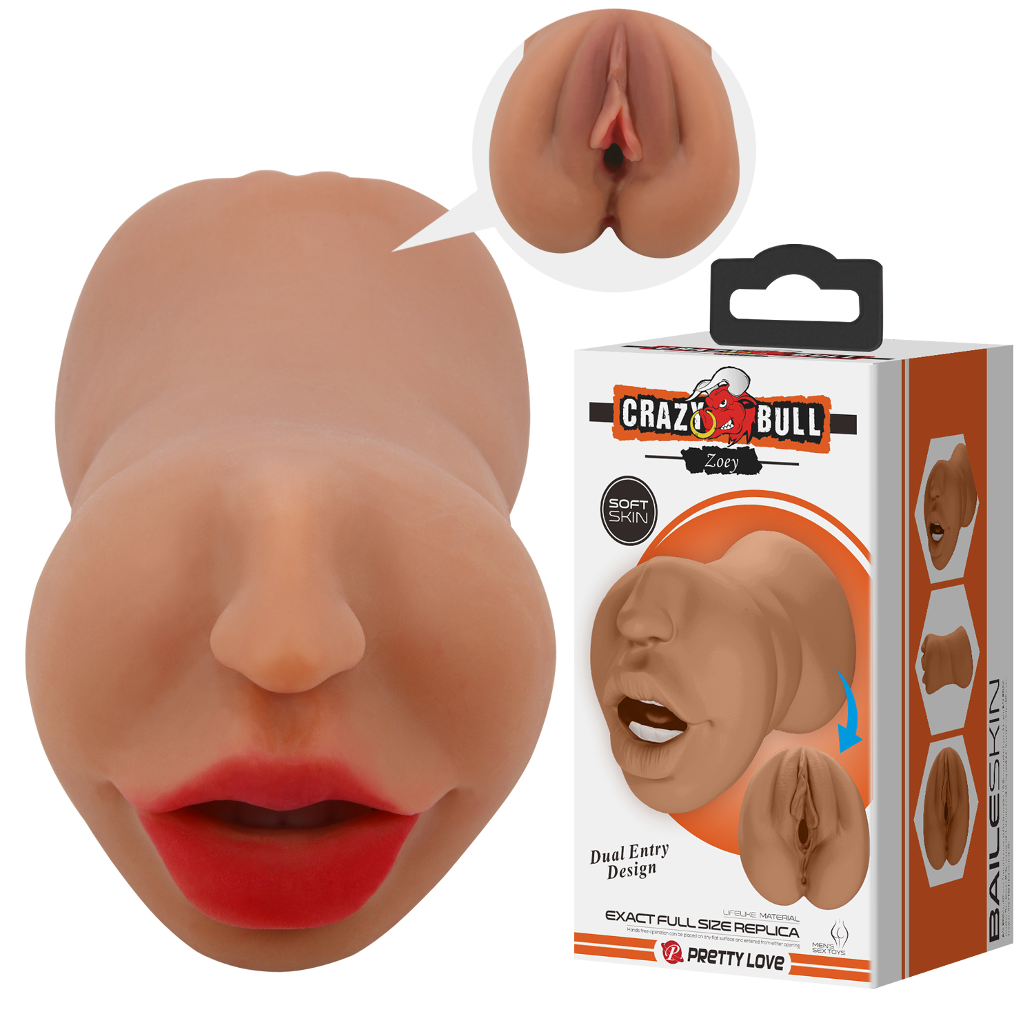Dual Mouth & Vagina Pocket Masturbator