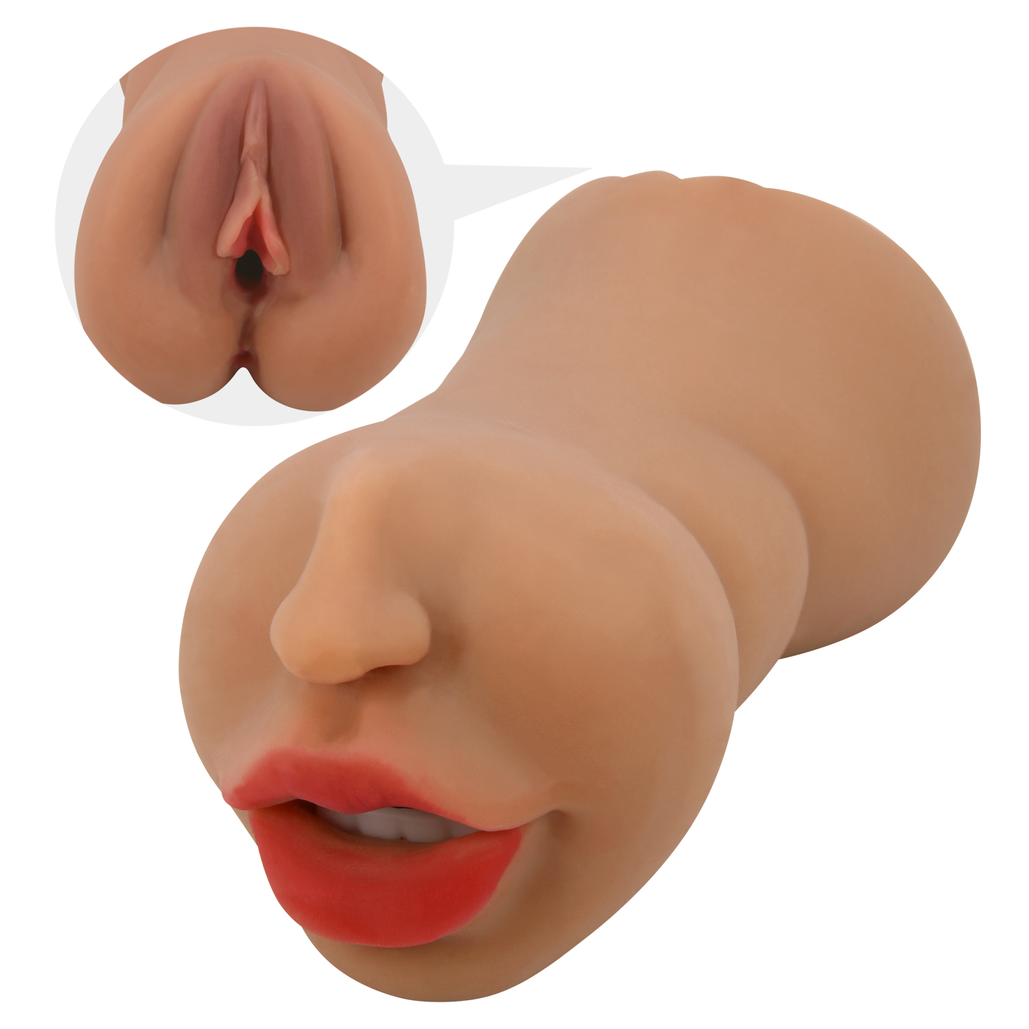 (image for) Dual Mouth & Vagina Pocket Masturbator