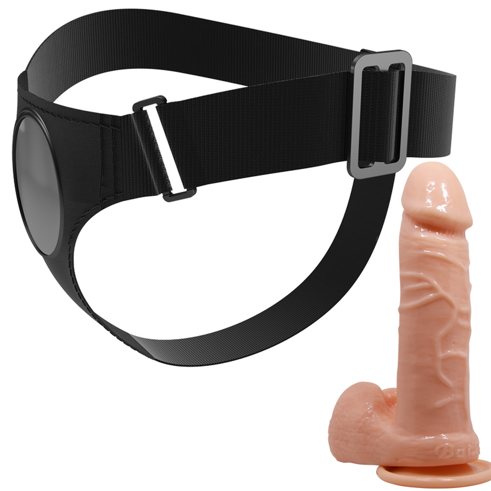 (image for) 7.4" Dildo Universal Strap On Harness