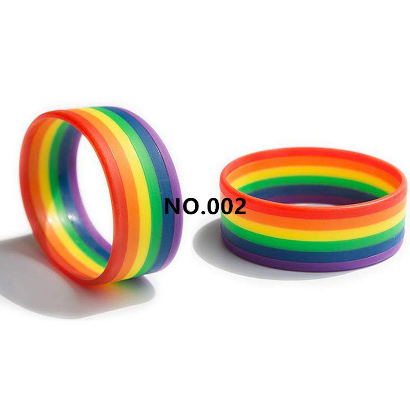 (image for) D705 LGBT Rainbow Silicone Bracelet