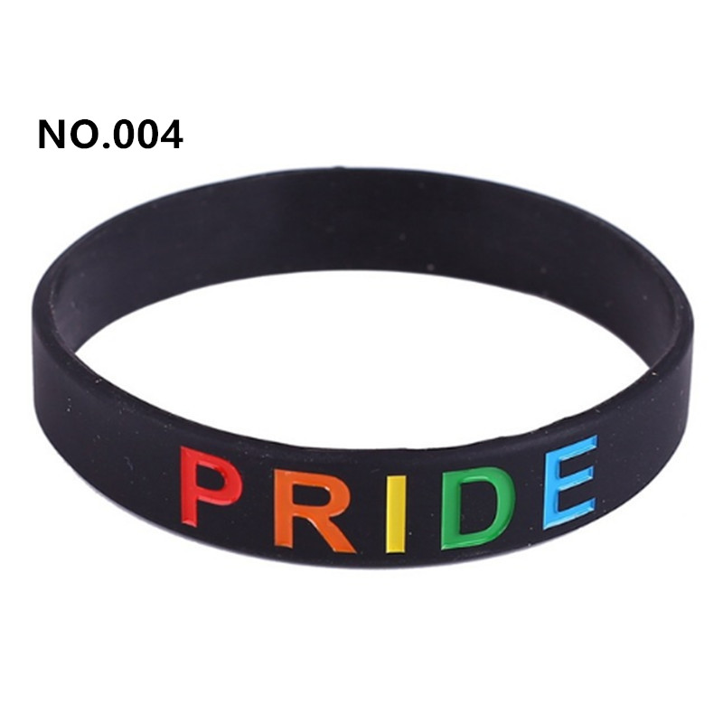 (image for) D706 Gay Pride Silicone Bracelet