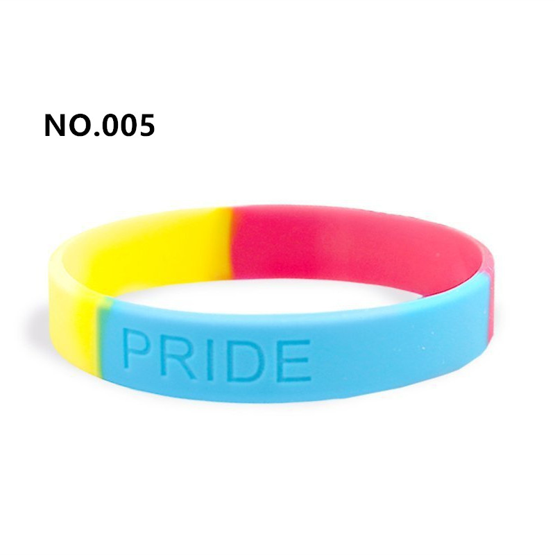 (image for) D706 Gay Pride Silicone Bracelet