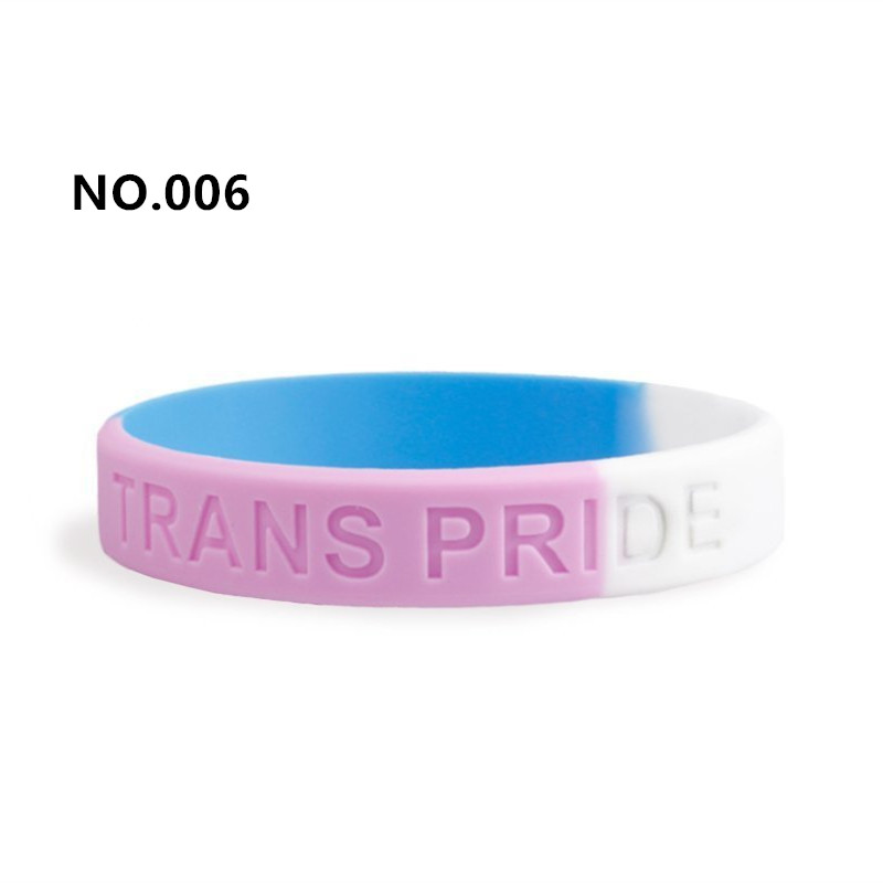 (image for) D706 Gay Pride Silicone Bracelet