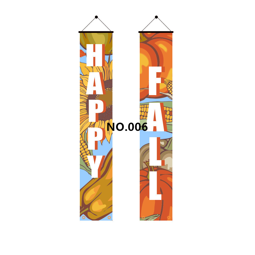 (image for) D711 Happy Fall Thanks Giving Door Banner