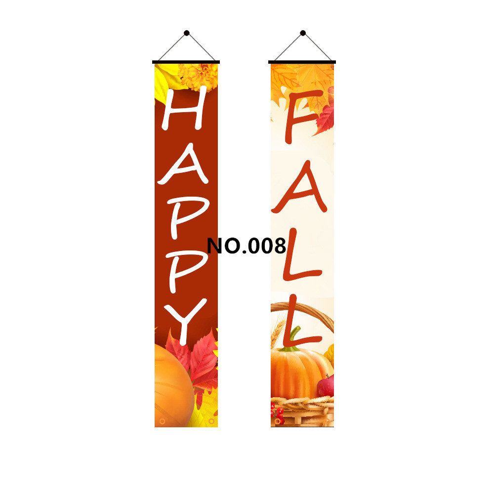 (image for) D711 Happy Fall Thanks Giving Door Banner