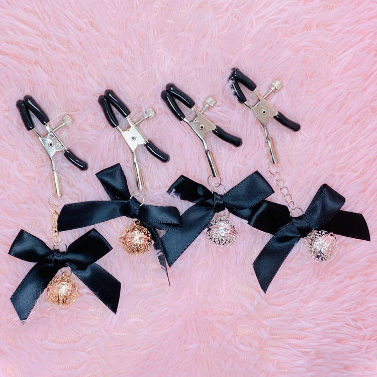 (image for) Hollow Lantern Bell Bow Nipple Clamp