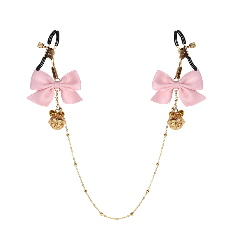 (image for) Ring Bell Bow Nipple Chain Clamp