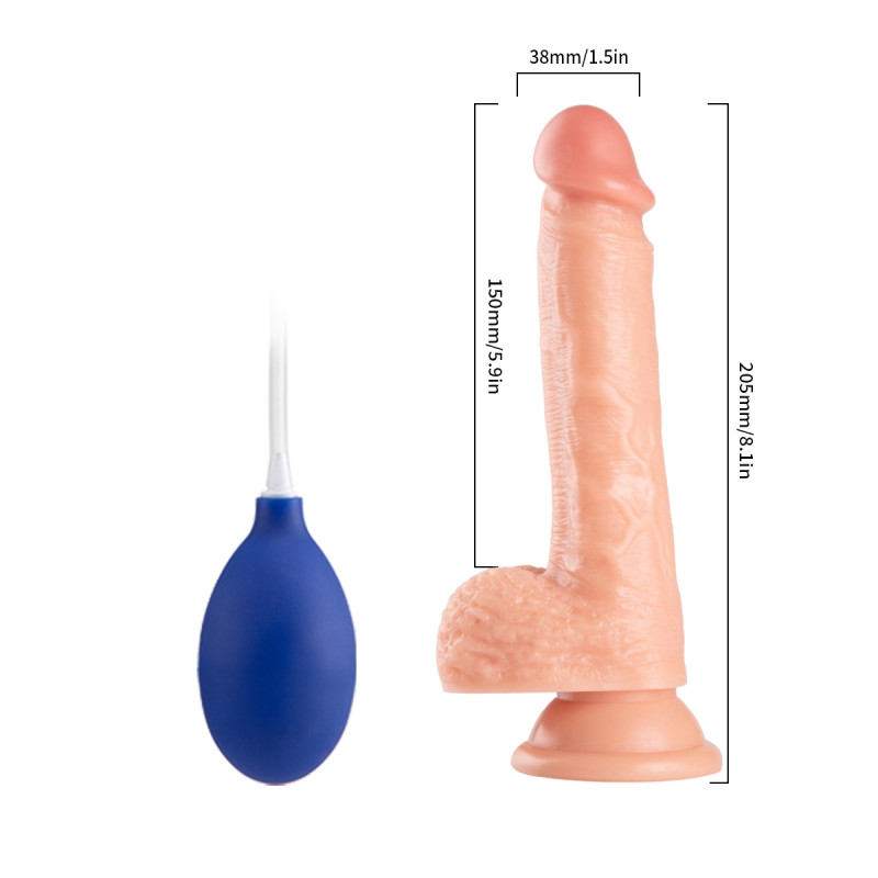 8.1" Realistic Ejaculating Dildo