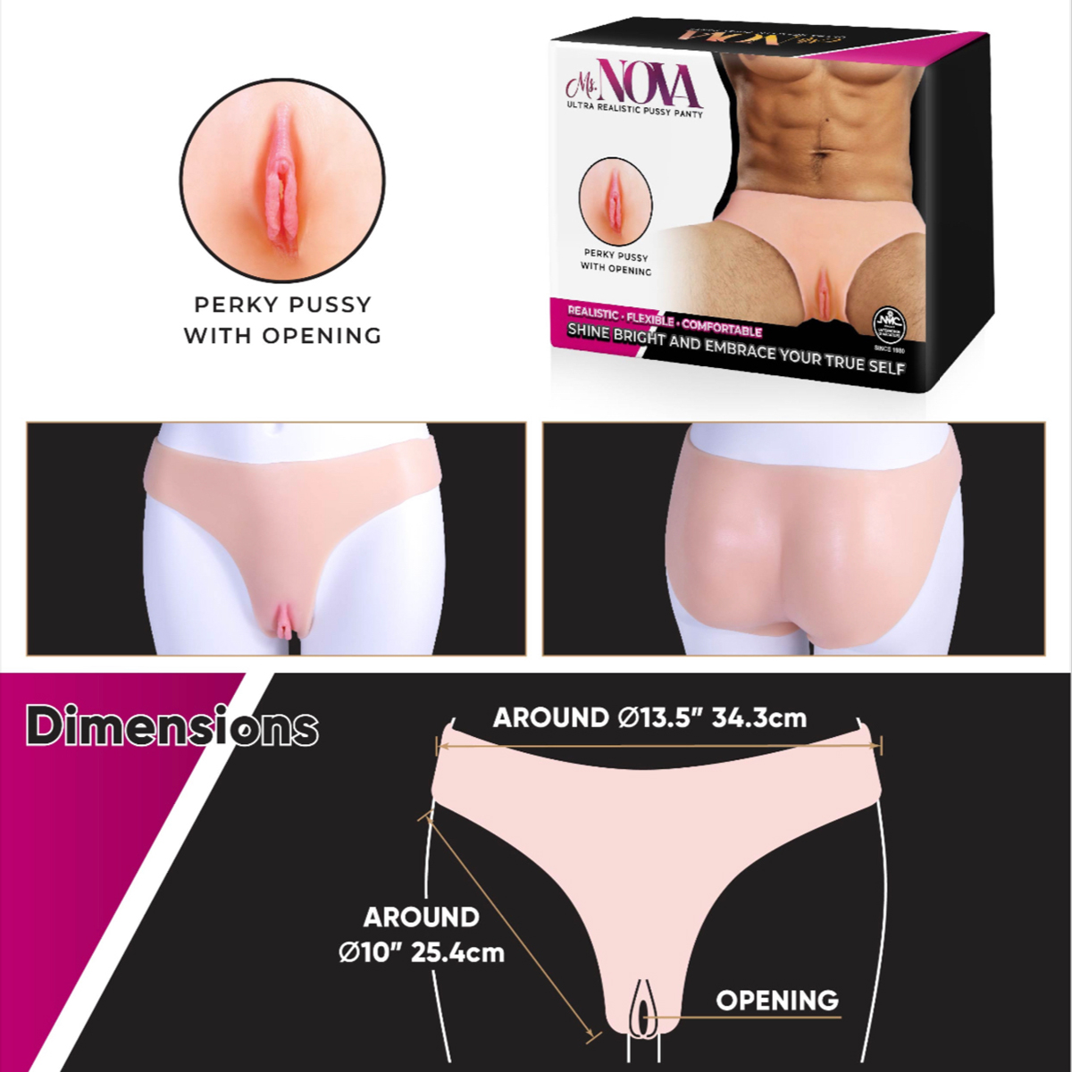 Nova - Ultra Realistic Pussy Panty With Opening
