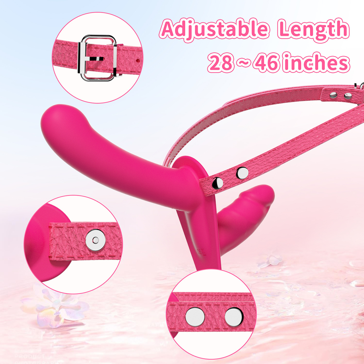 (image for) Vibrating Silicone Double End Lesbian Strap On Vibrator