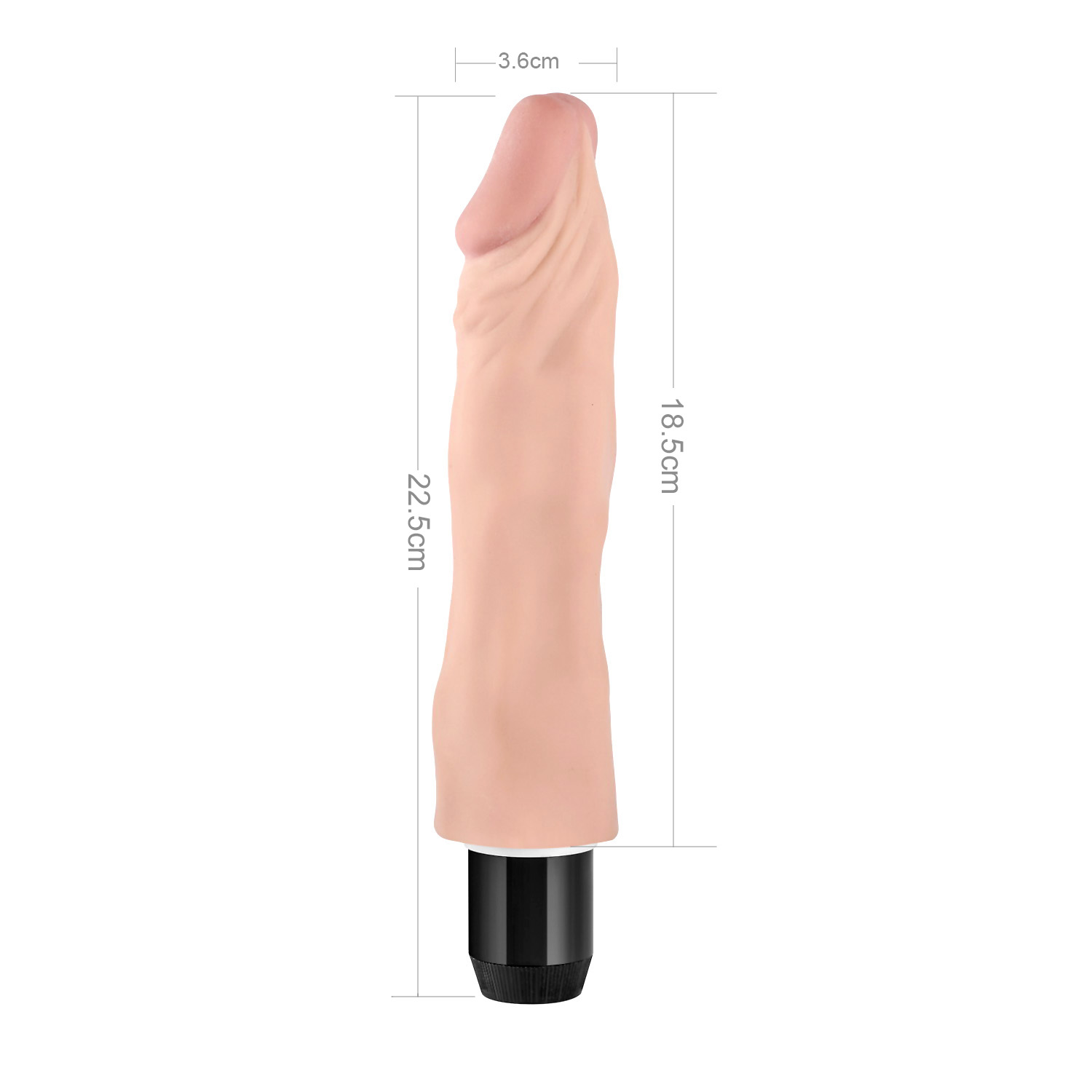 (image for) 8.8” Extreme Soft Realistic Dildo Vibrator-Bendable&Posable