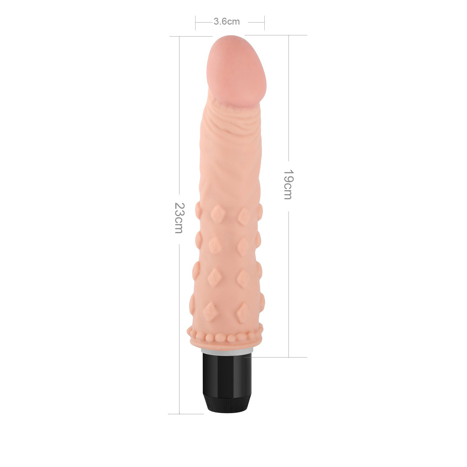 (image for) 9.0” Extreme Soft Realistic Dildo Vibrator-Bendable&Posable