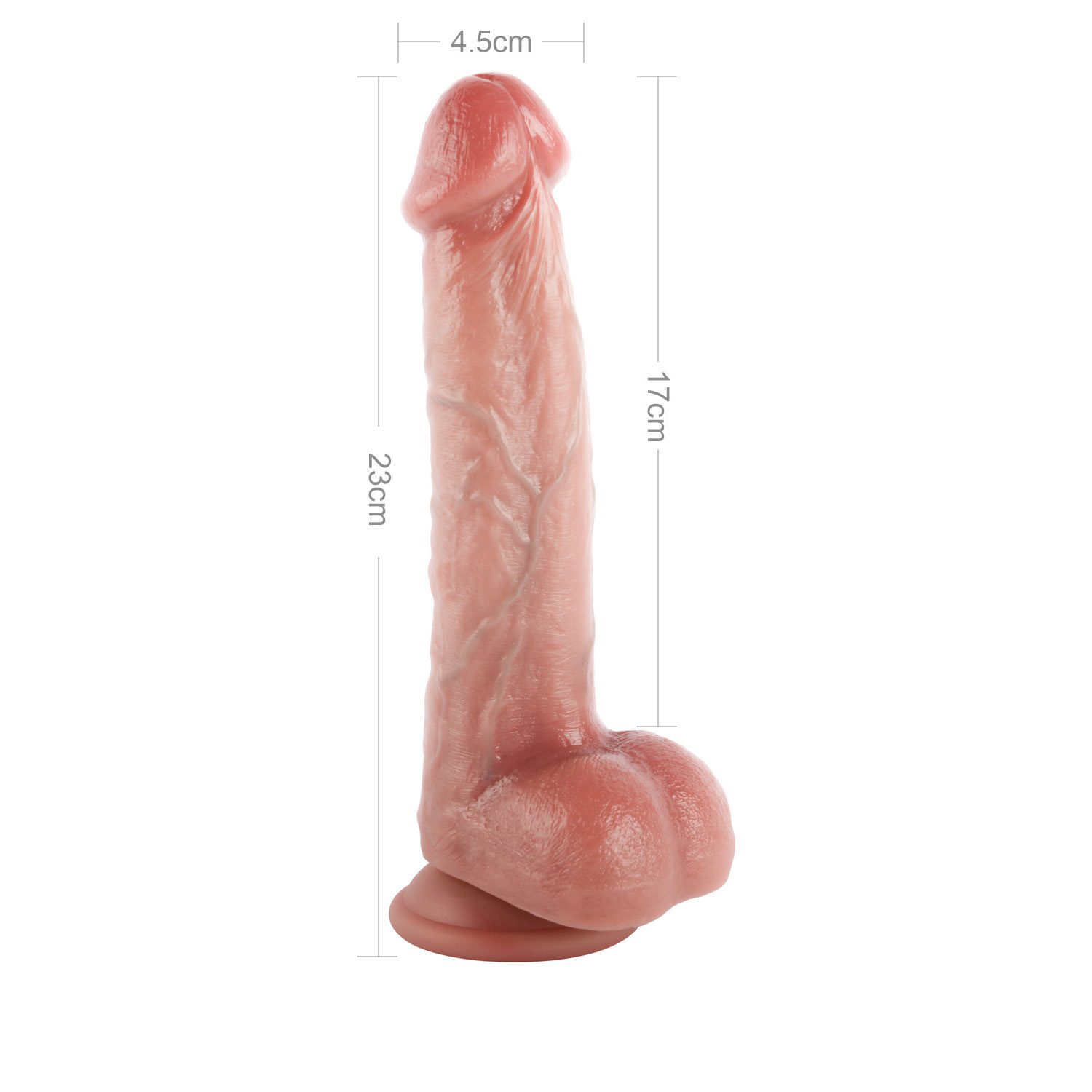 (image for) 9” Dual-Layered Nature-Feel Silicone Dildo